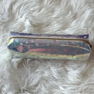 Iridescent Semitransparent Polka Dot Makeup Brush Bag New
